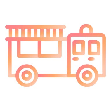 İtfaiye Aracı modern ikon vektör çizimi 