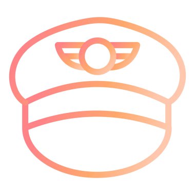 Pilot Şapka modern simge vektör illüstrasyonuName 