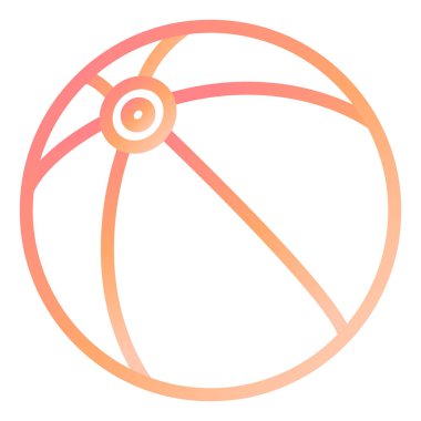 Web için Beach Ball simgesi, vektör illüstrasyonu