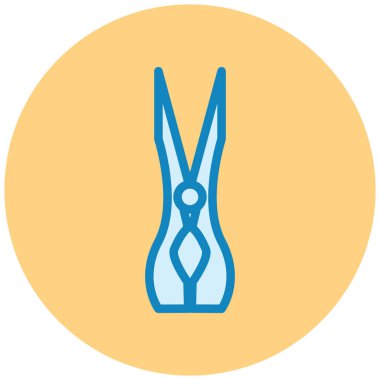 Makas. Web simgesi basit illüstrasyon