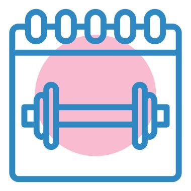 Spor salonu. Web simgesi basit illüstrasyon