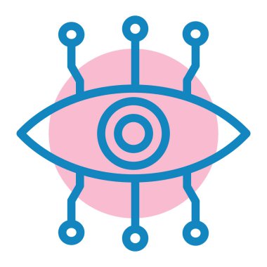 Göz Ağı simgesi basit illüstrasyon