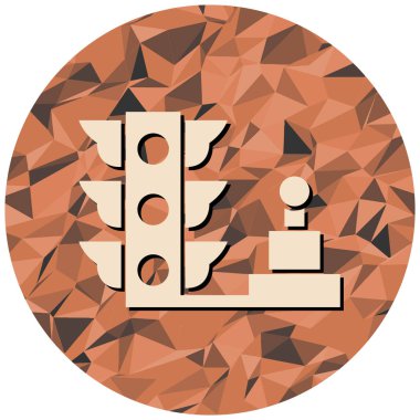 Trafik ışığı simgesi, vektör illüstrasyonu basit tasarım