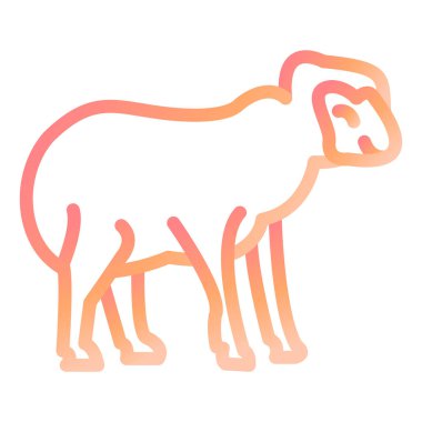 Koyun. Web simgesi basit illüstrasyon 