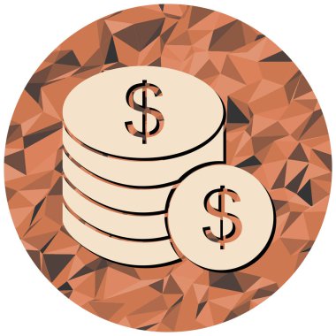 Dolar sikkeleri. Basit tasarım