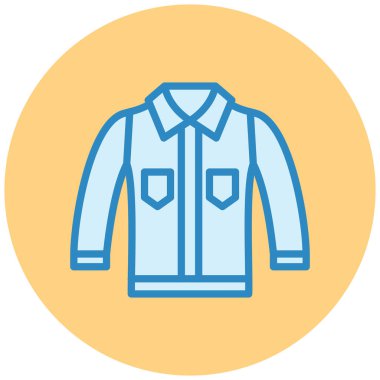 Ceket. Web simgesi basit illüstrasyon