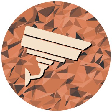 Güvenlik kamerası simgesinin vektör illüstrasyonu