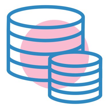 veritabanı. Web simgesi basit illüstrasyon