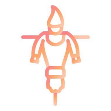 Korkuluk. Web simgesi basit illüstrasyon 