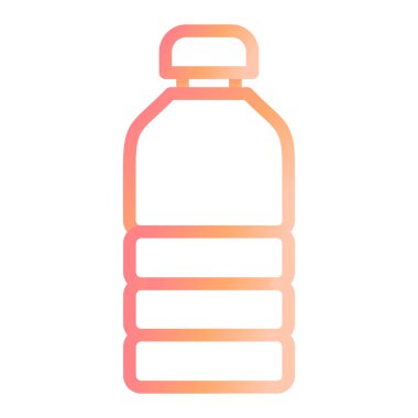 Su şişesi ikonu. Web için mineral içeceği vektör simgelerinin basit çizimi