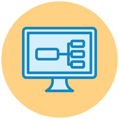 Bilgisayar. Web simgesi basit illüstrasyon