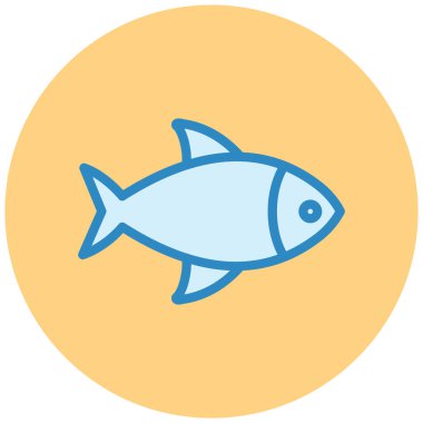 Balık. Web simgesi basit illüstrasyon