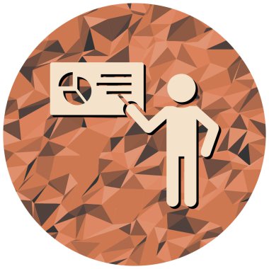 sunum simgesi tasarımı, vektör illüstrasyonu 