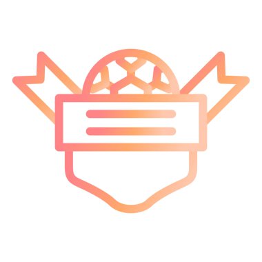 Futbol Sancağı modern ikon vektör illüstrasyonuName 