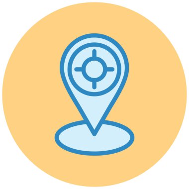 konum. Web simgesi basit illüstrasyon