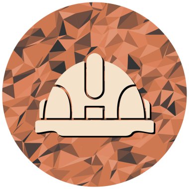 Kask ikonu. vektör illüstrasyonu