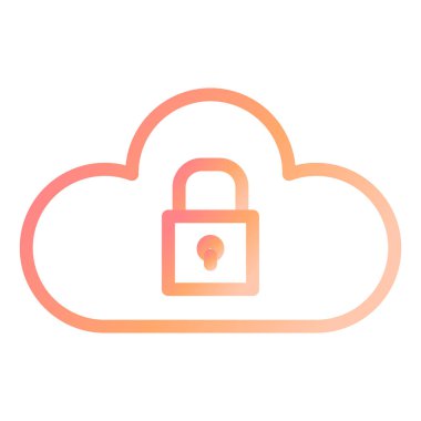 Bulut Güvenliği. Basit illüstrasyon