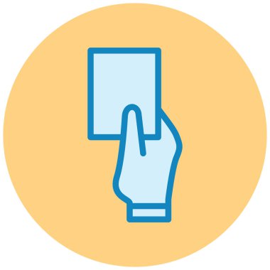 Kart tutan bir el. Basit tasarım