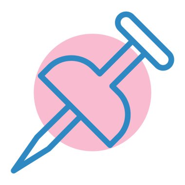 İğne. Web simgesi vektör illüstrasyonu