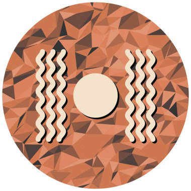 Bir yılanın düz bir tasarımı.