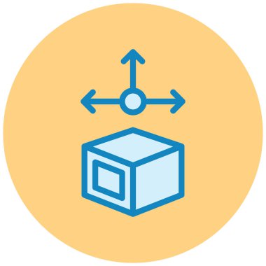 Seo ve lojistik simgesinin vektör illüstrasyonu