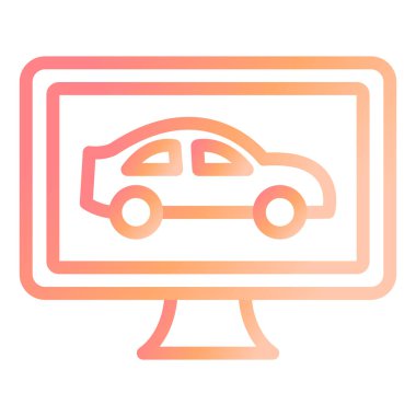 Çevrimiçi Taksi Modern ikon vektör çizimi 