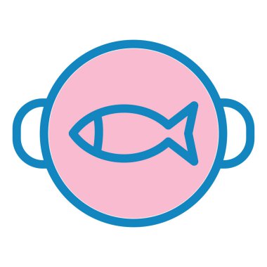 Balık. Web simgesi basit illüstrasyon