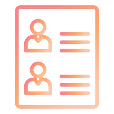 Arkadaş Listesi. Web simgesi basit illüstrasyon 