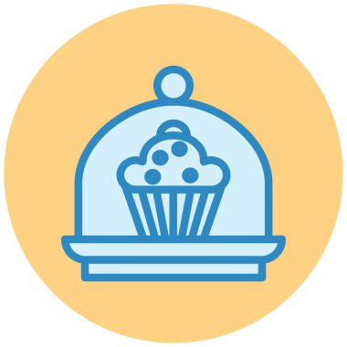 Kek. Web simgesi basit illüstrasyon