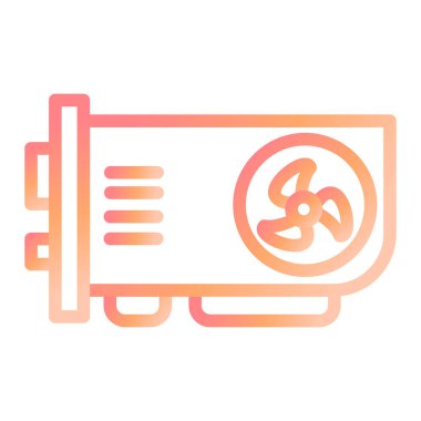 video kartı simgesi, vektör illüstrasyonu basit tasarım