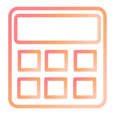 Hesap makinesi. Web simgesi basit illüstrasyon