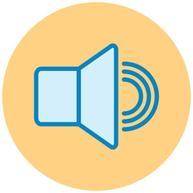 Ses. Web simgesi basit illüstrasyon