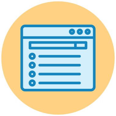 Web sayfası. Web simgesi basit illüstrasyon