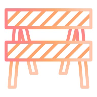 Bariyer modern simge vektör illüstrasyonu 