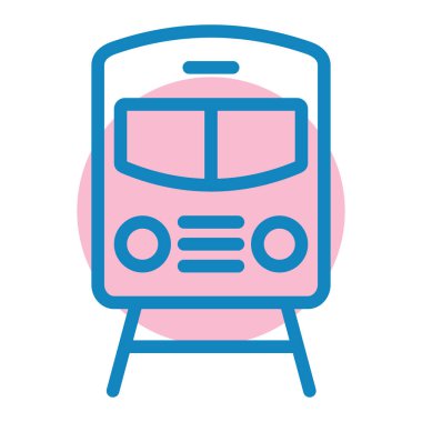 tren. Web simgesi basit illüstrasyon