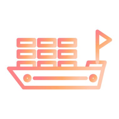 Gemi. Web simgesi basit illüstrasyon 