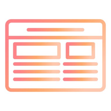 haber vektörü glyph düz simgesi