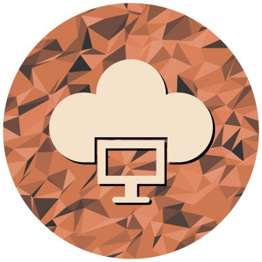 Bulut. Web simgesi basit illüstrasyon