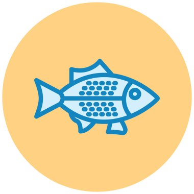 Balık. Web simgesi basit illüstrasyon