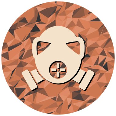 yüz maskesi simgesi. Web için ayı başı vektör simgelerinin düz çizimi