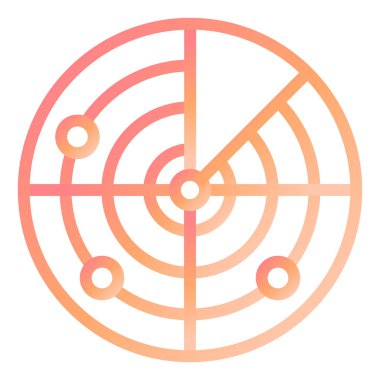 Radar. Web simgesi basit illüstrasyon 