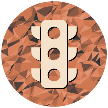 Trafik ışığı simgesi. Web için yol işaretleri vektör simgelerinin düz çizimi