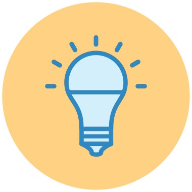 Ampul. Web simgesi basit illüstrasyon