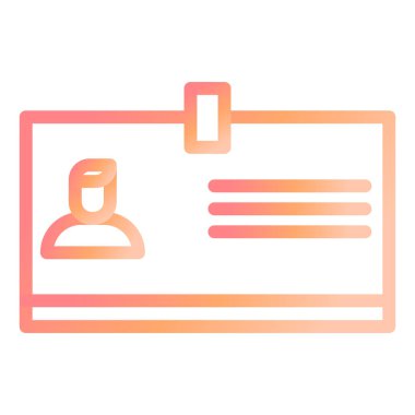 Kimlik kartı modern simge vektör illüstrasyonu 