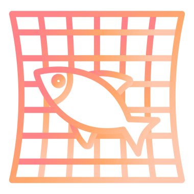  Fishing Net modern simge vektör çizimi 