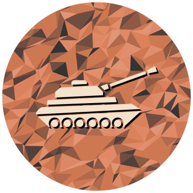 Askeri tank ikonu. vektör illüstrasyonu