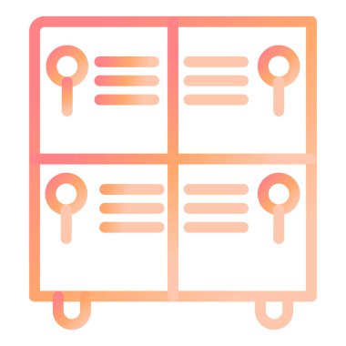 Dolap. Web simgesi basit illüstrasyon 