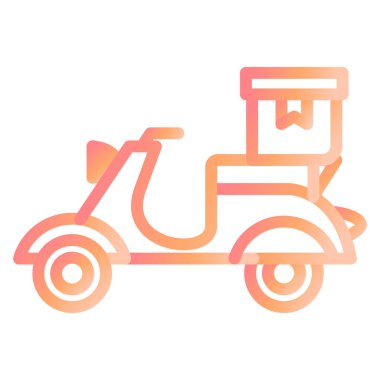 Teslimat. Web simgesi basit illüstrasyon 