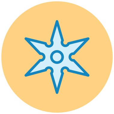 Shuriken. Web simgesi basit illüstrasyon