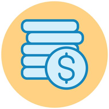 Dolar parası. Basit resimleme